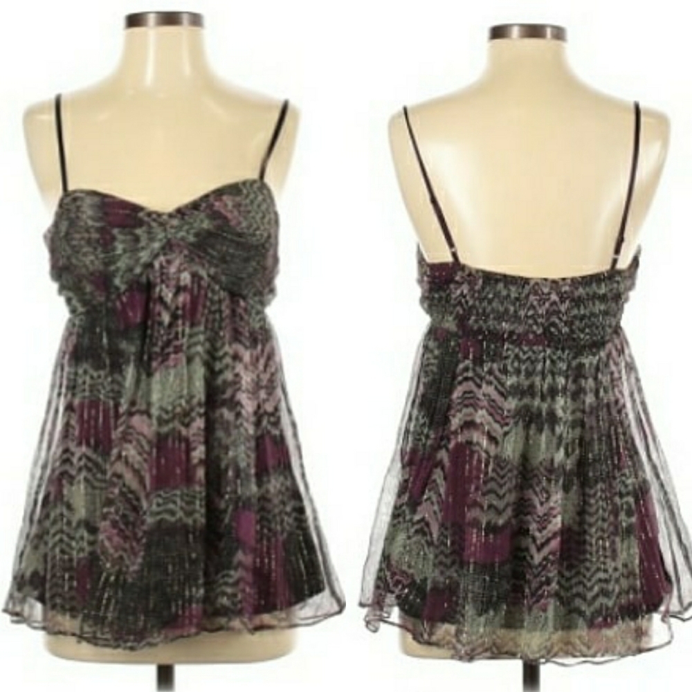 ICE Spaghetti Strap Silk Purple, Black, Gold, Top Sleeveless